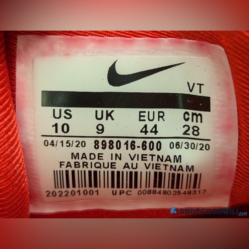✨Like New Nike Men's Red Air VaporMax Plus Shoes Athletic Triple Red Sneakers - Picture 16 of 16